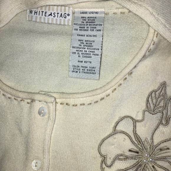 Cardigan with Large Flower Embellishment - Picture 8 of 9